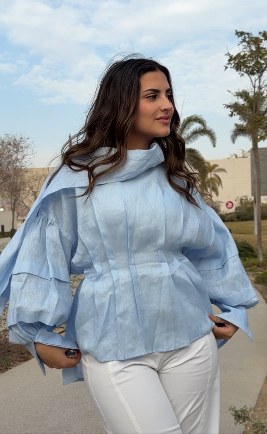 Pure Linen Blouse - Haven Charm Egypt