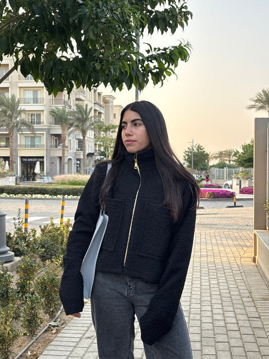 Noir Teddy Jacket - Haven Charm Egypt