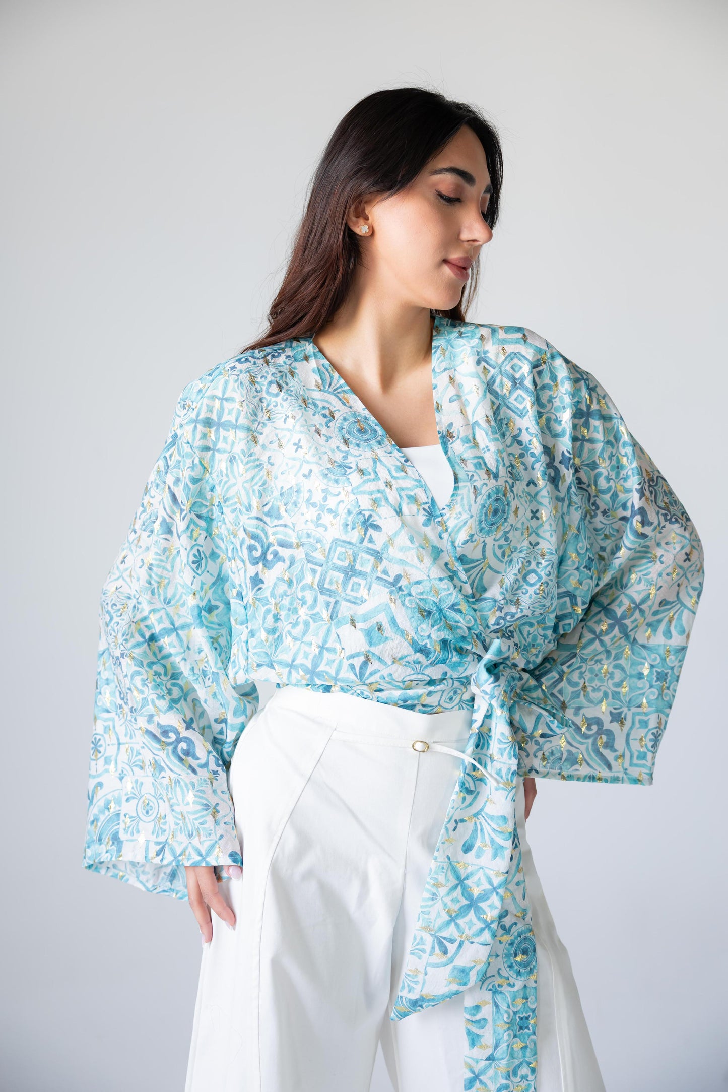 Serene Wrap Voile Top - Haven Charm Egypt
