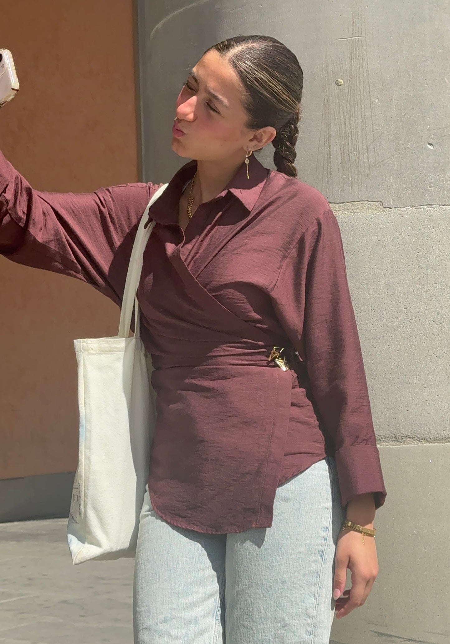 Mocha Shirt – Minimal Chic - Haven Charm Egypt