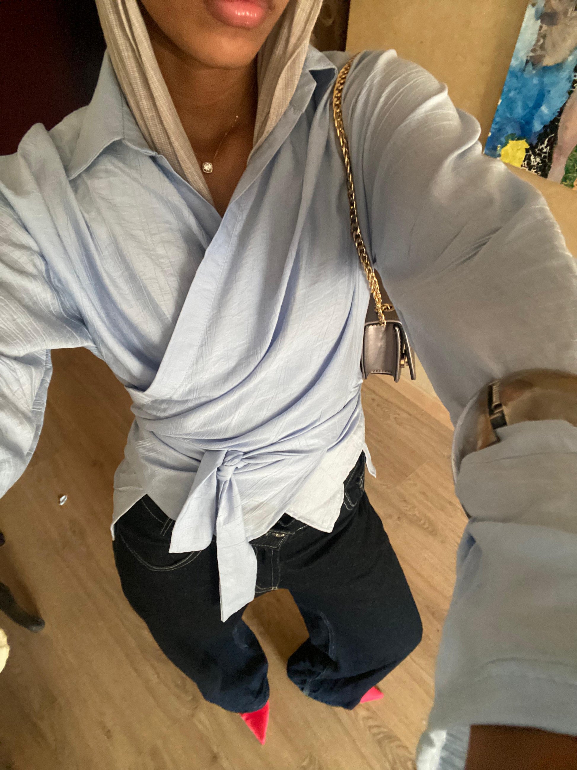 Blush Wrap Blouse - Haven Charm Egypt