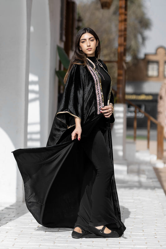 Noir Velvet Kaftan - Haven Charm Egypt