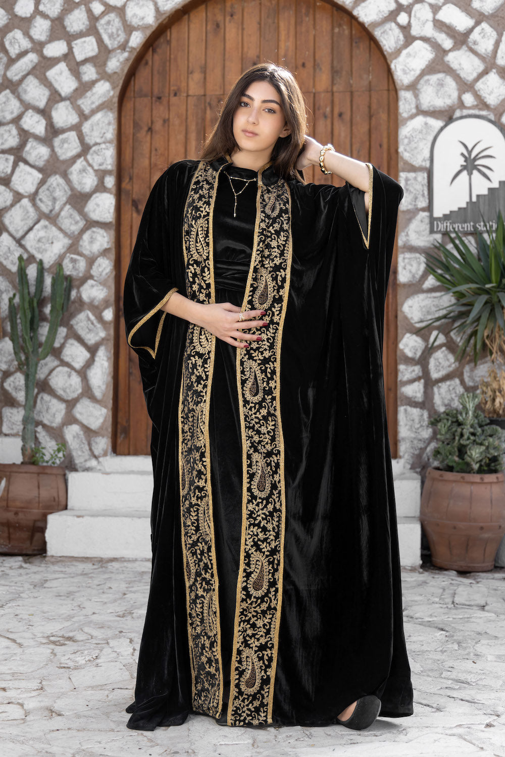 Royal Paisley Velvet Kaftan