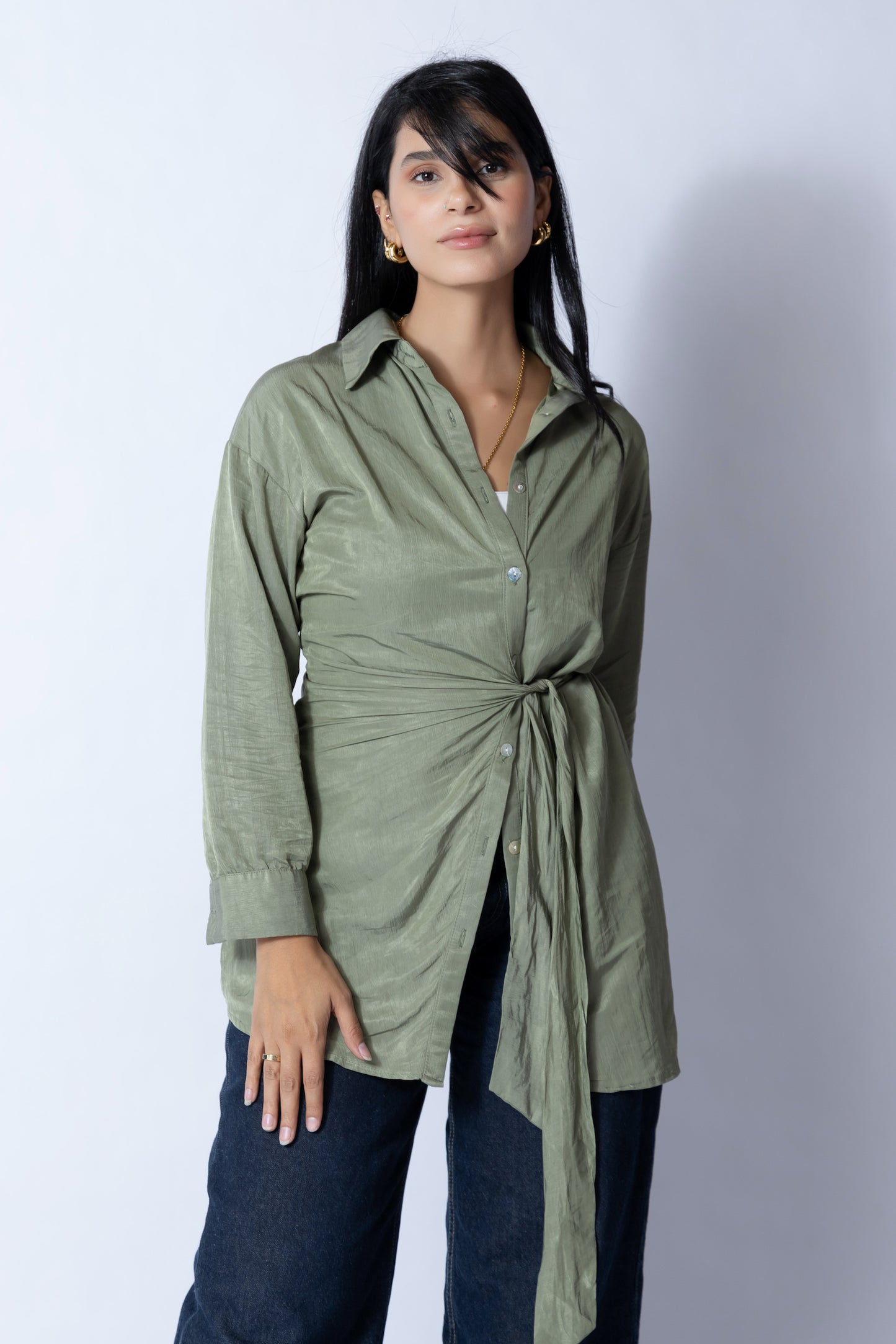 Sage Wrap Blouse - Haven Charm Egypt