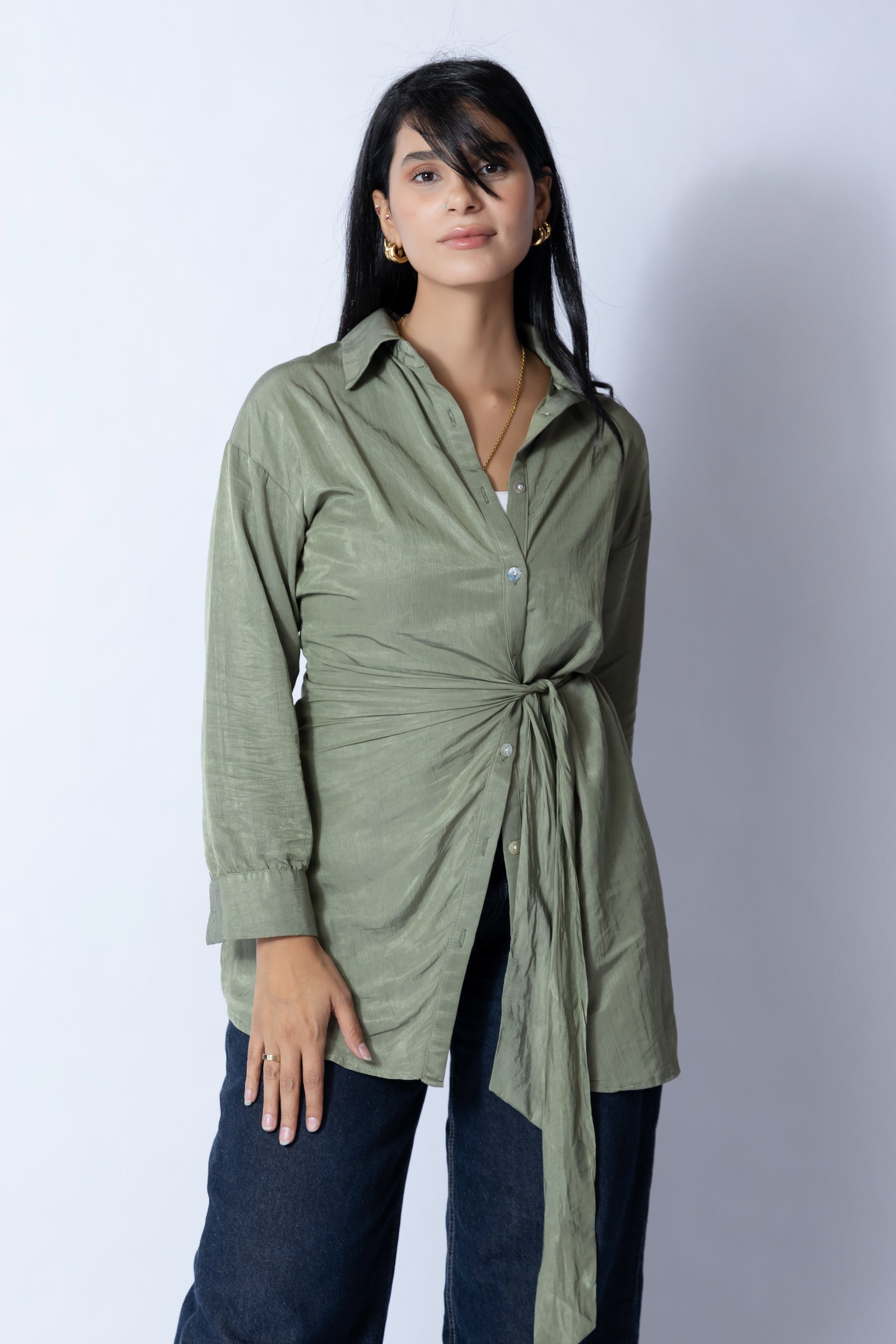 Sage Wrap Blouse - Haven Charm Egypt