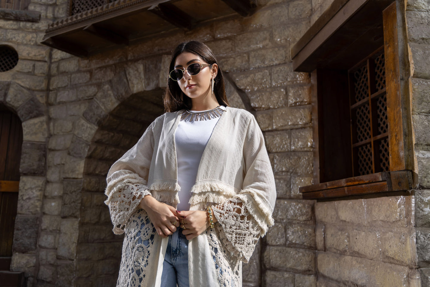 Amara Lace Kaftan - Haven Charm Egypt