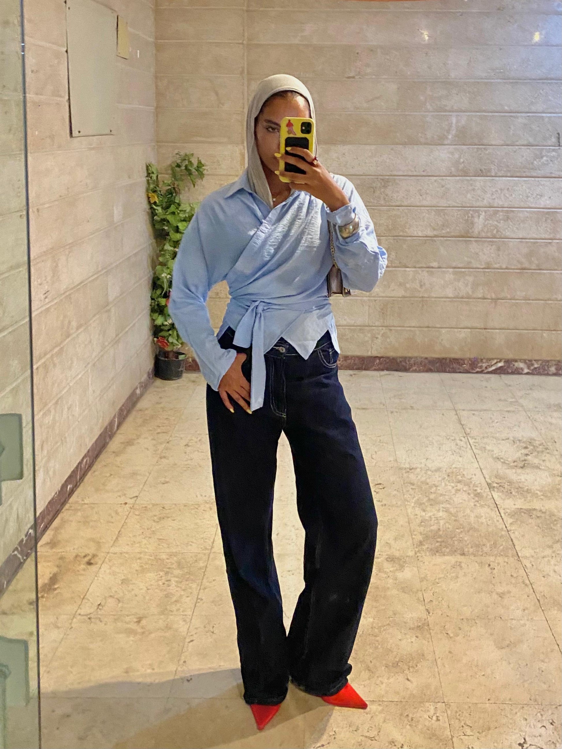 Blush Wrap Blouse - Haven Charm Egypt