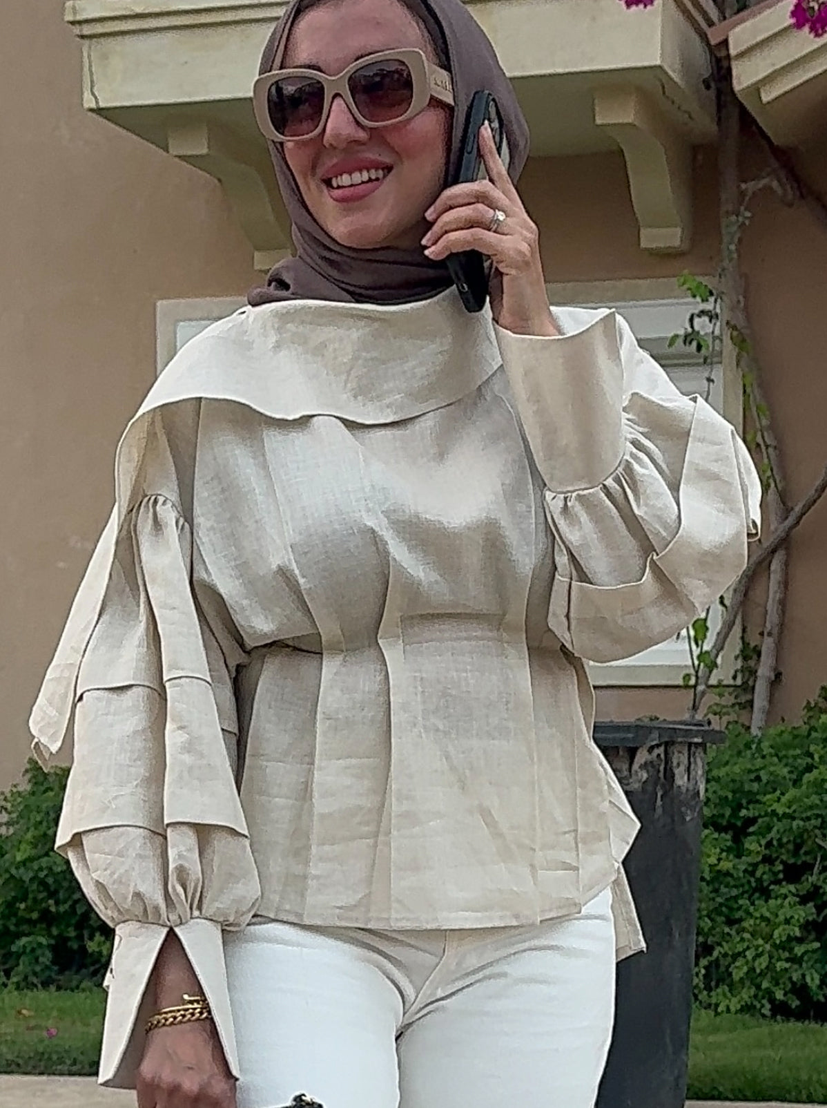 Pure Linen Blouse - Haven Charm Egypt