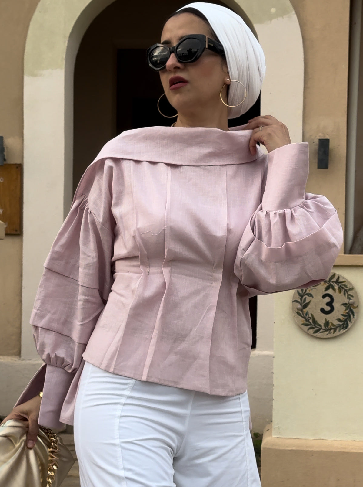 Pure Linen Blouse - Haven Charm Egypt