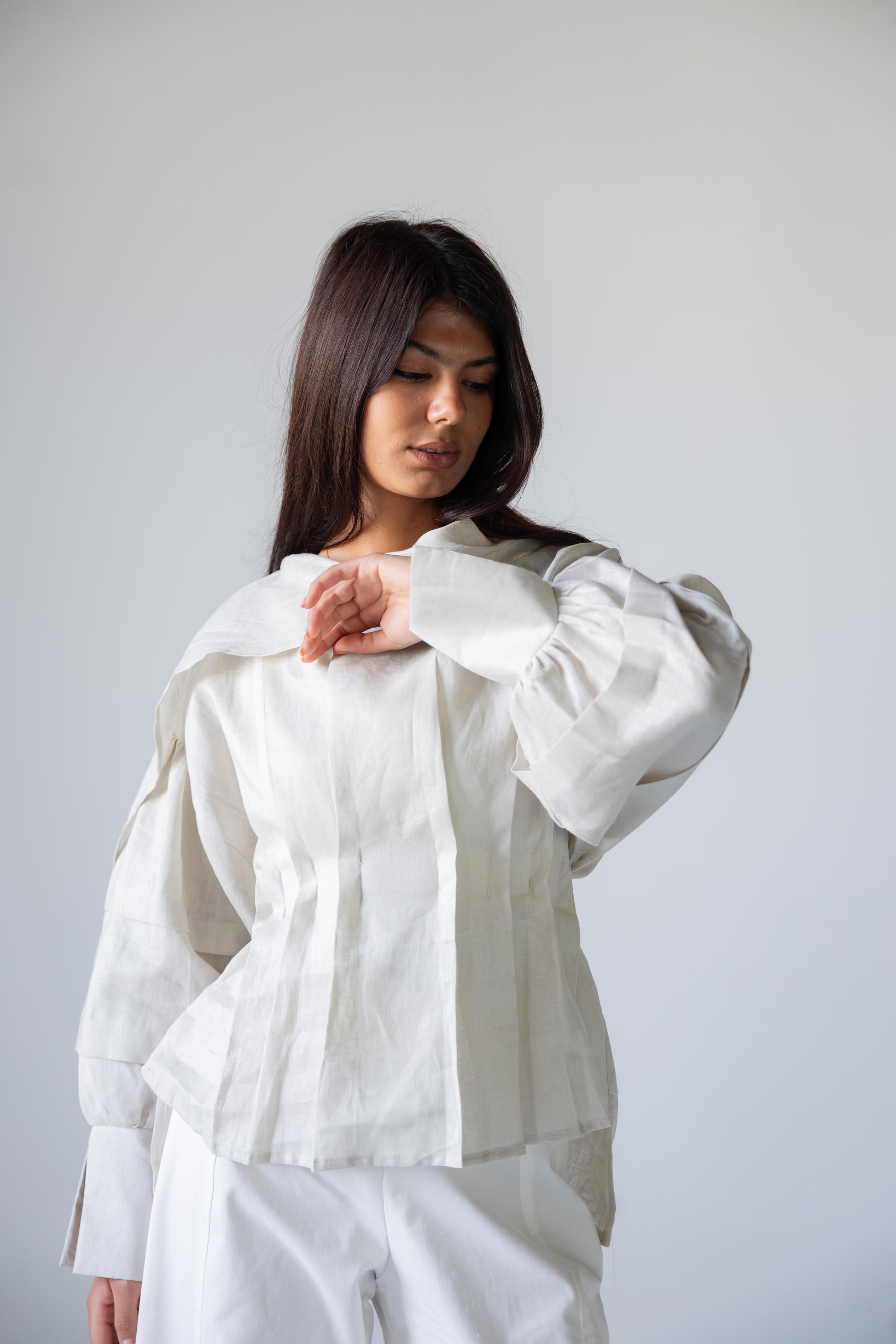 Pure Linen Blouse - Haven Charm Egypt