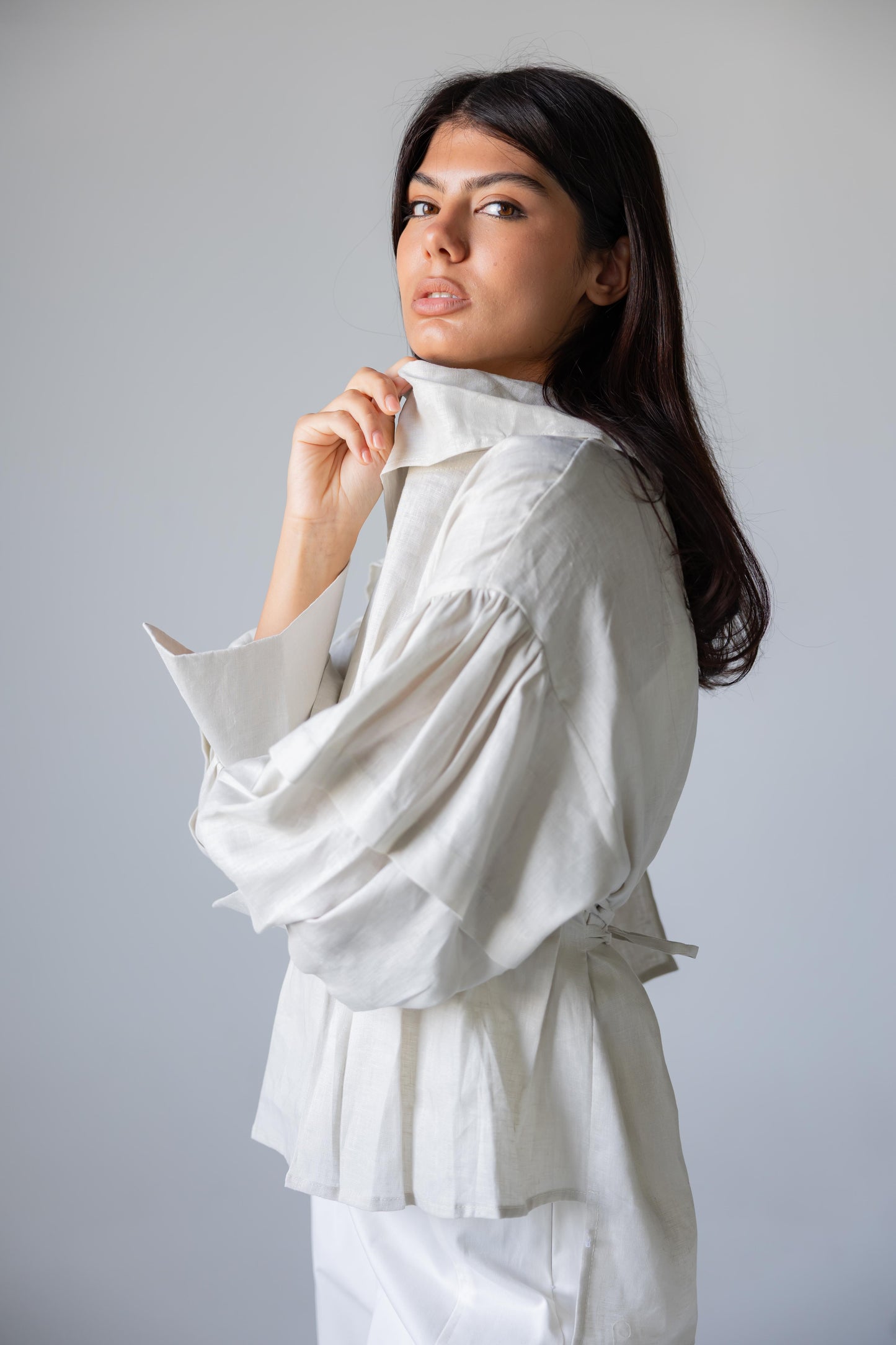 Pure Linen Blouse - Haven Charm Egypt