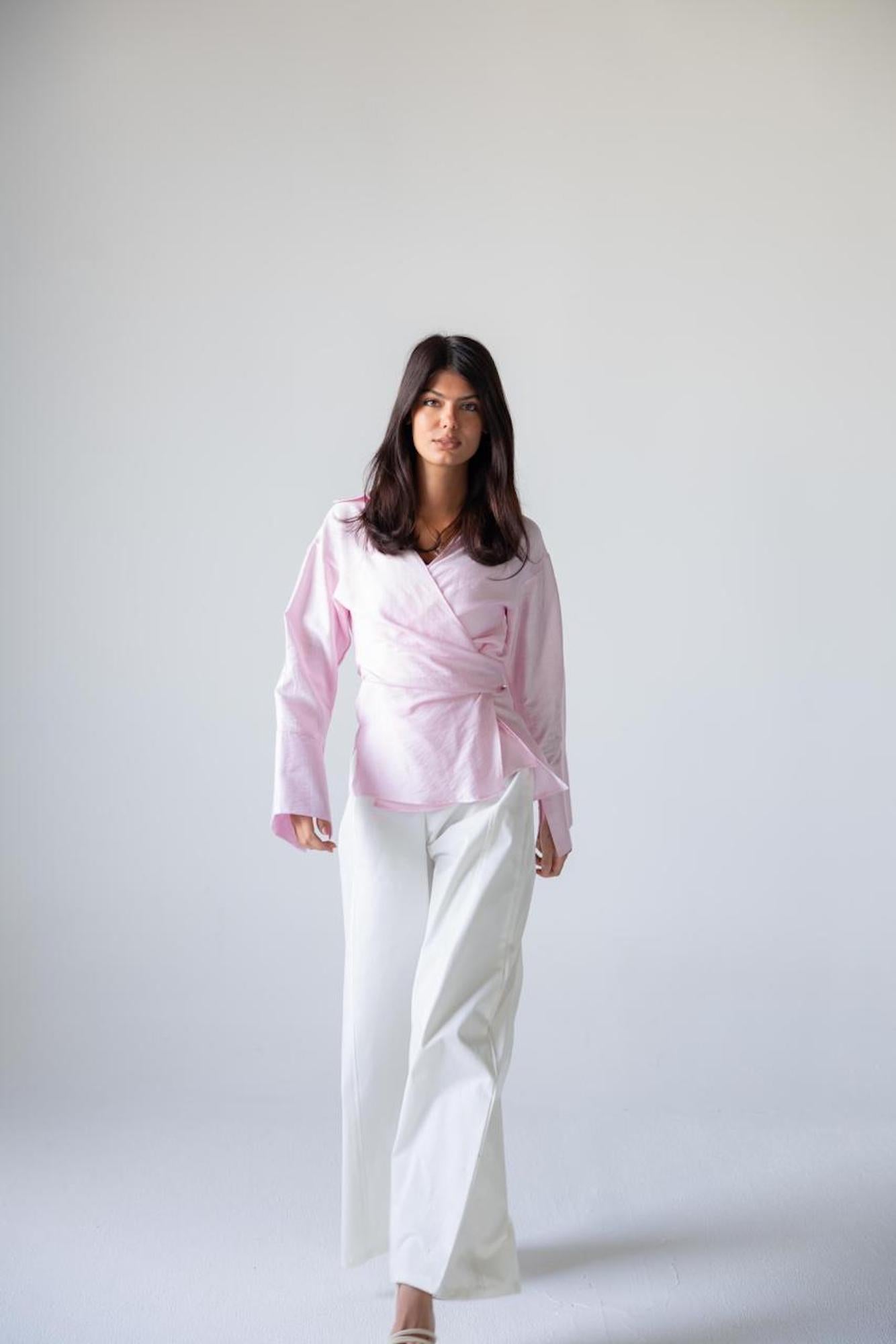 Breezy Wrap Linen Top - Haven Charm Egypt