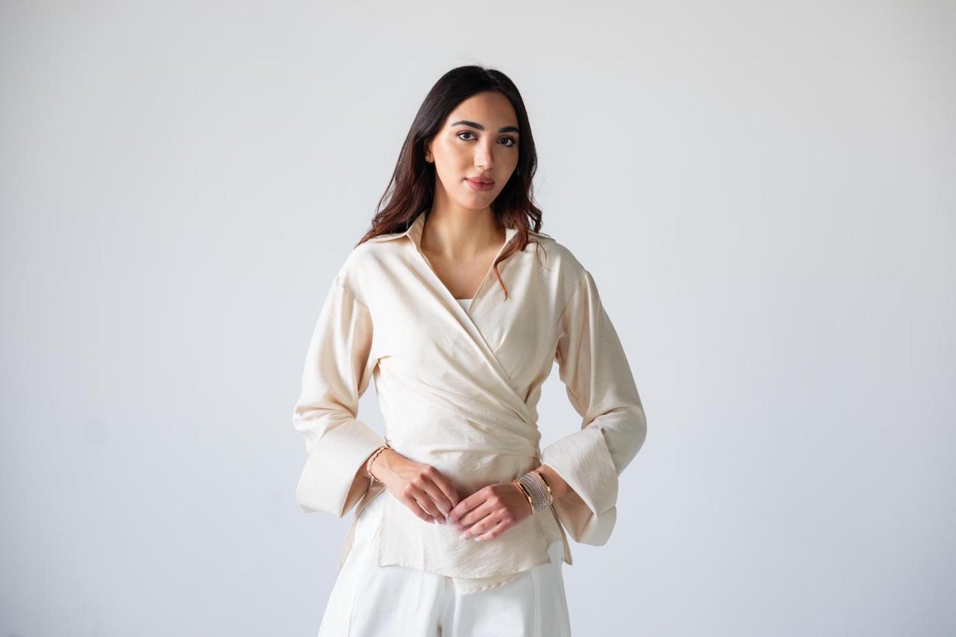 Breezy Wrap Linen Top - Haven Charm Egypt