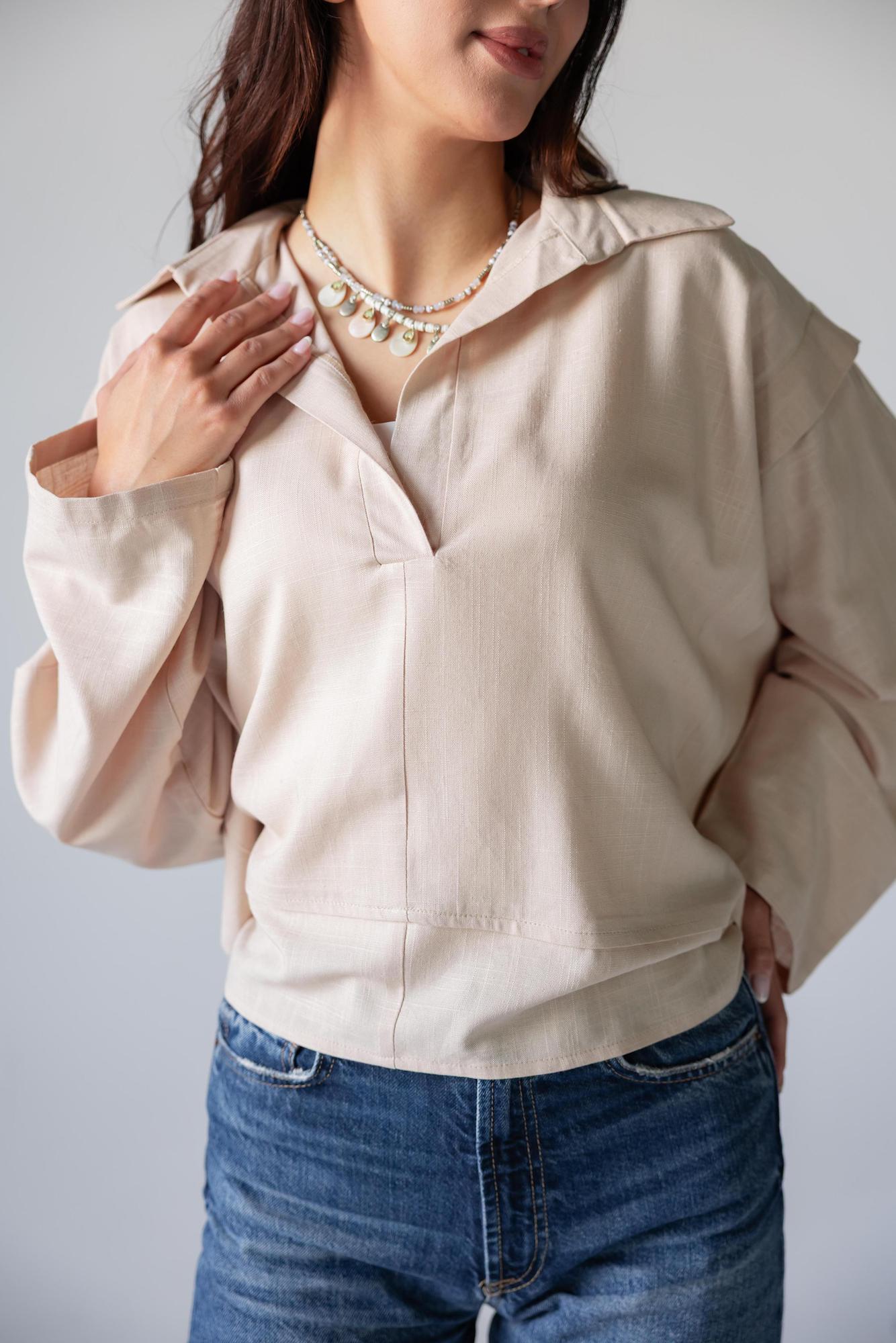 Luna Tie Linen Top - Haven Charm Egypt