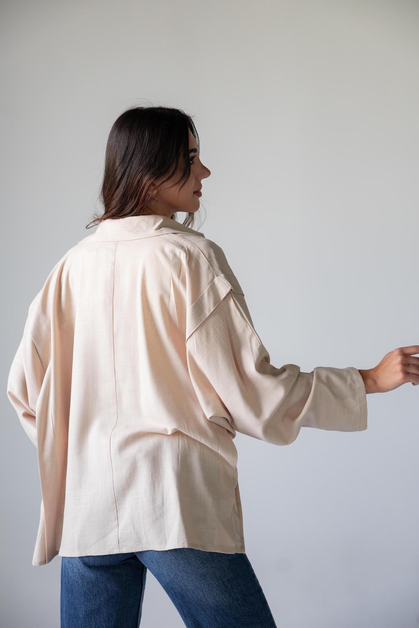 Luna Tie Linen Top - Haven Charm Egypt