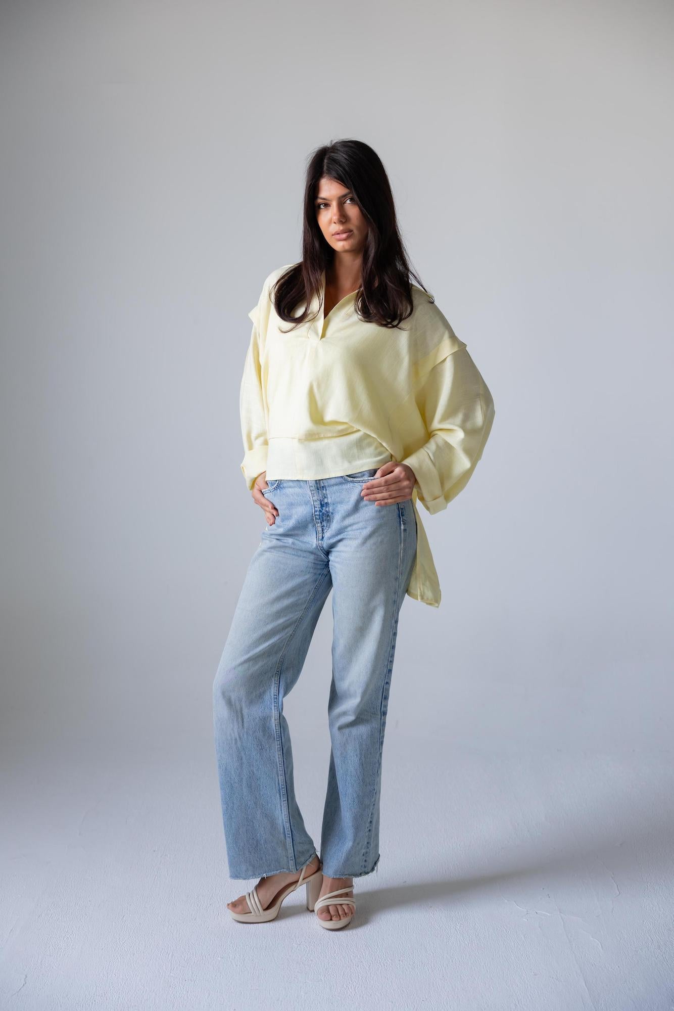 Luna Tie Linen Top - Haven Charm Egypt