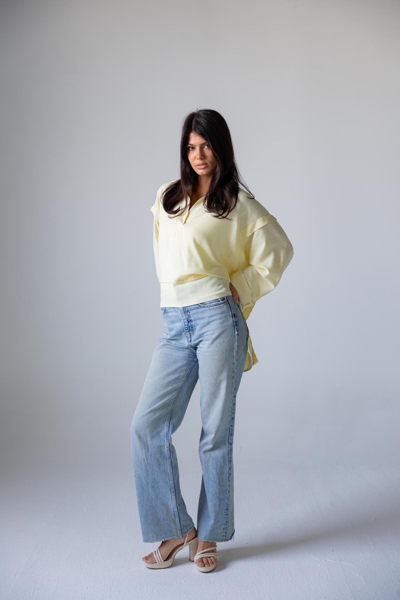 Luna Tie Linen Top - Haven Charm Egypt