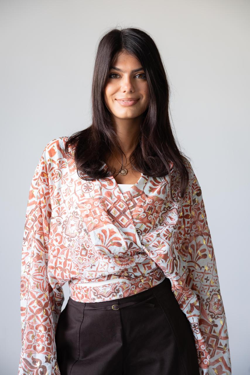 Serene Wrap Voile Top - Haven Charm Egypt