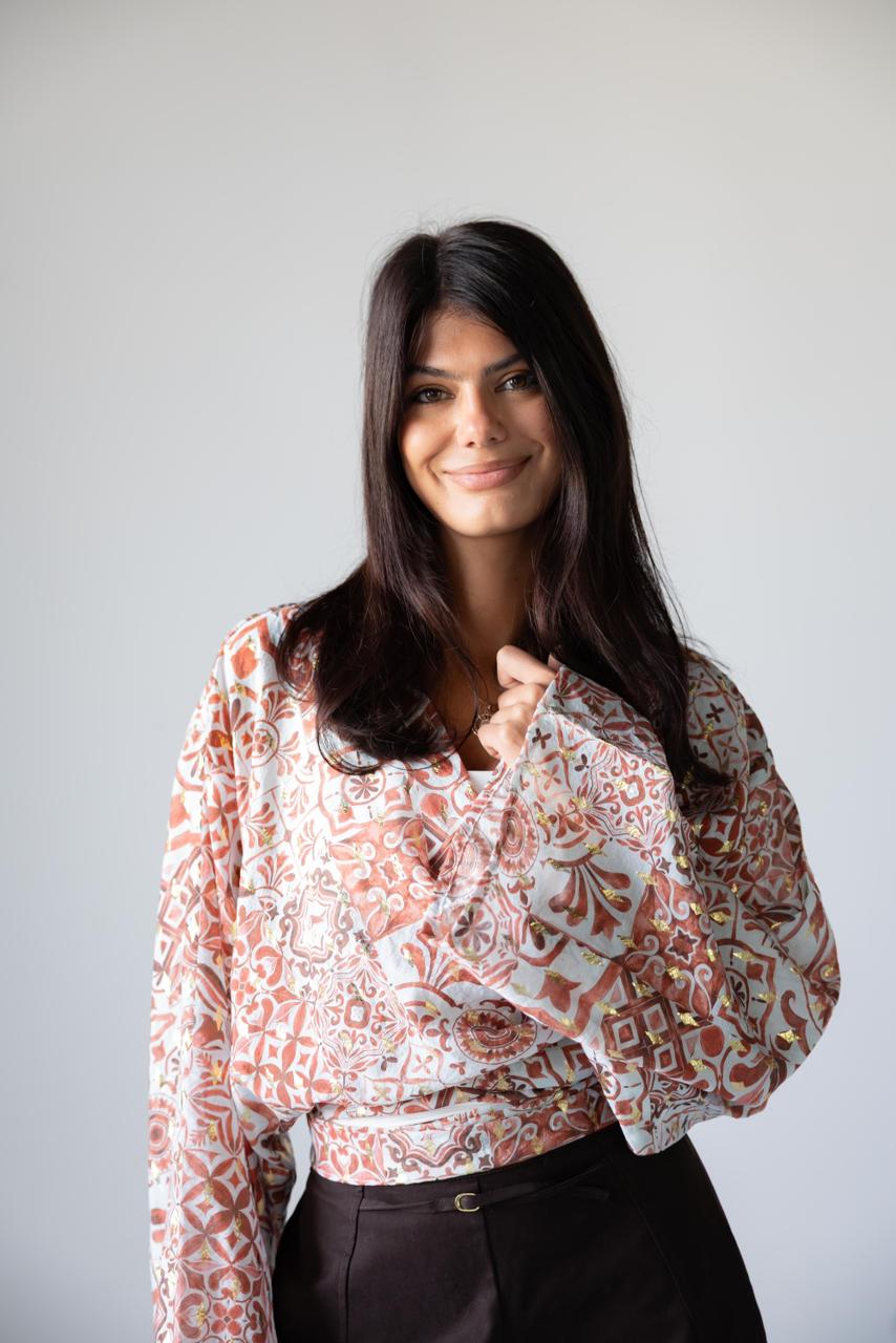 Serene Wrap Voile Top - Haven Charm Egypt