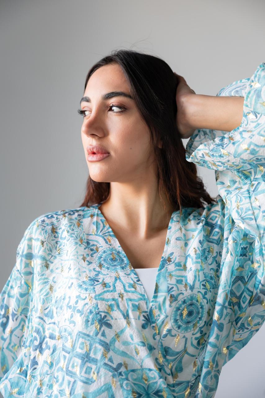 Serene Wrap Voile Top - Haven Charm Egypt
