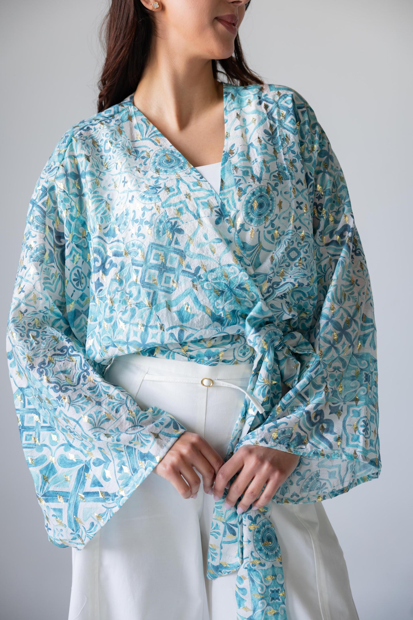 Serene Wrap Voile Top - Haven Charm Egypt