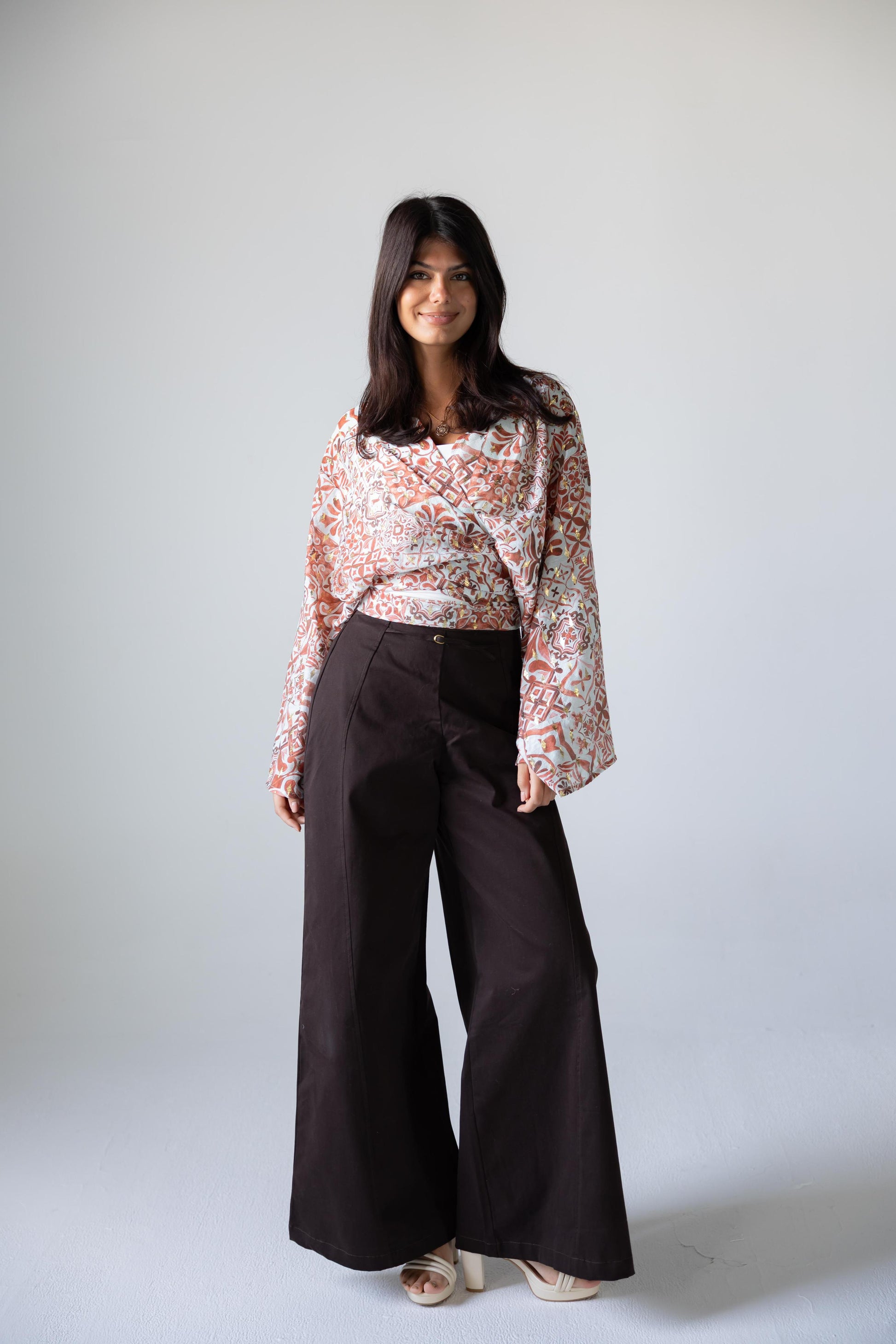 Serene Wrap Voile Top - Haven Charm Egypt