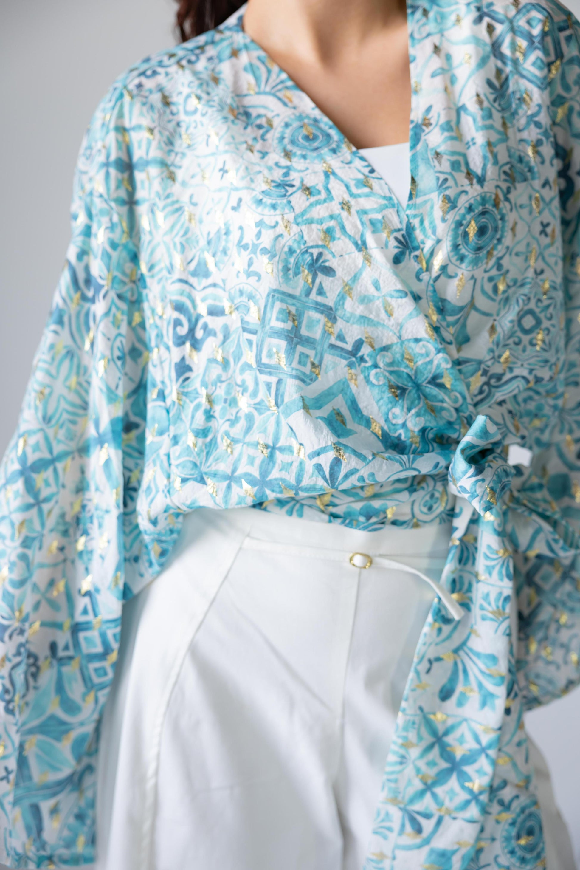 Serene Wrap Voile Top - Haven Charm Egypt