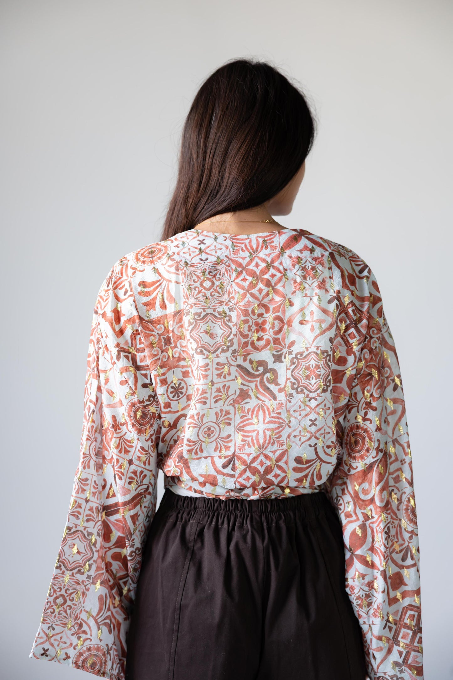 Serene Wrap Voile Top - Haven Charm Egypt