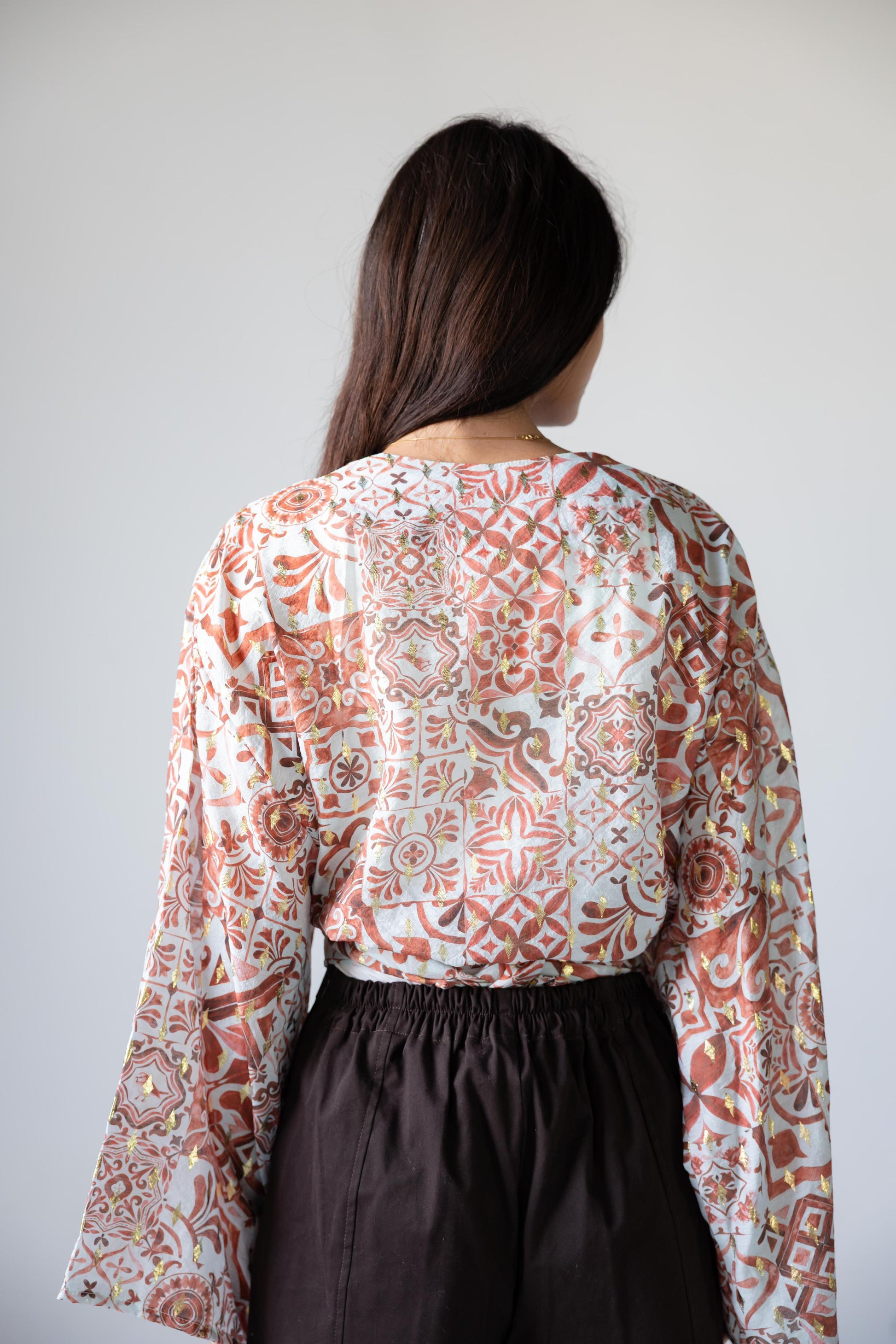Serene Wrap Voile Top - Haven Charm Egypt