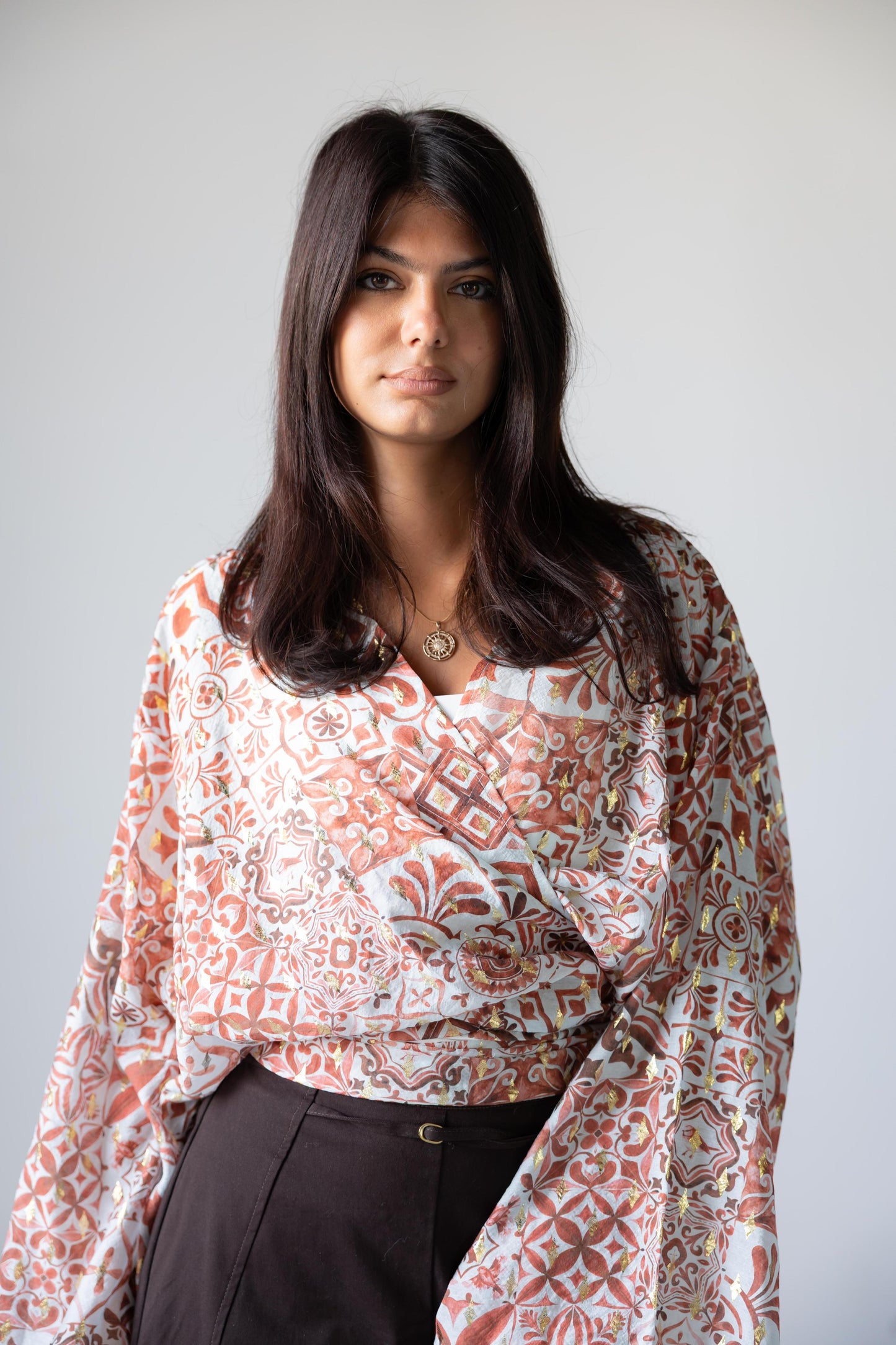 Serene Wrap Voile Top - Haven Charm Egypt
