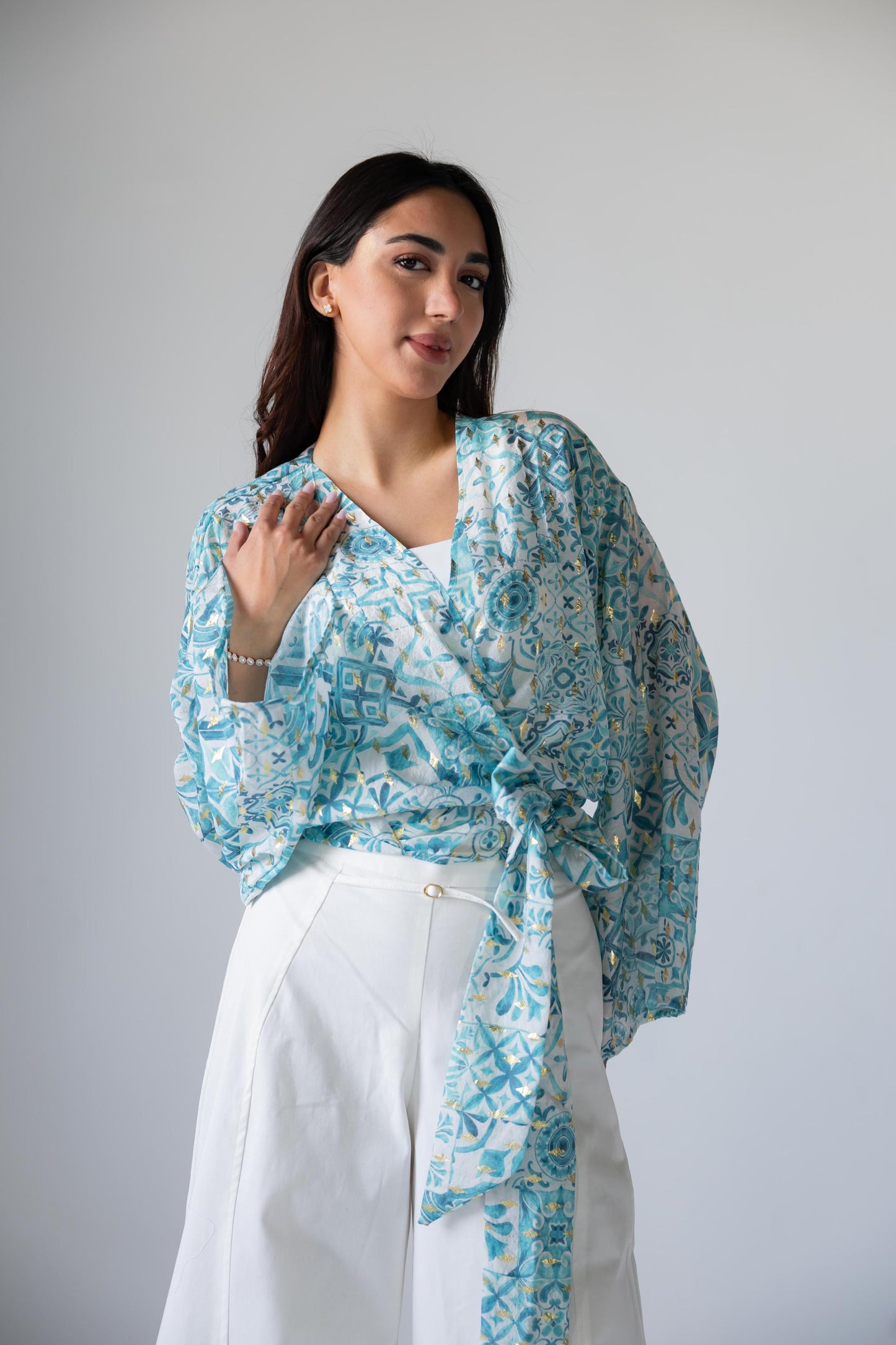 Serene Wrap Voile Top - Haven Charm Egypt