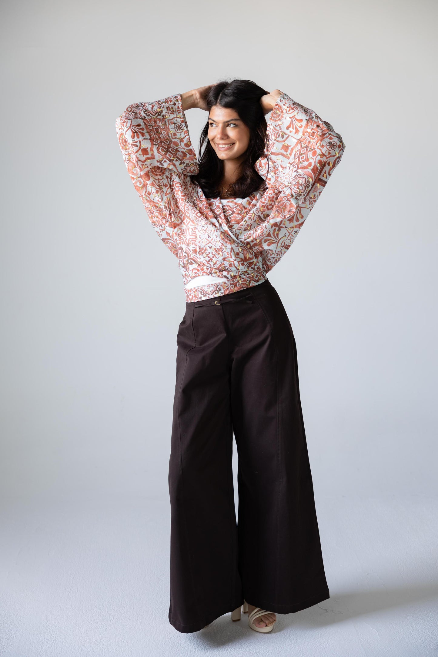 Serene Wrap Voile Top - Haven Charm Egypt