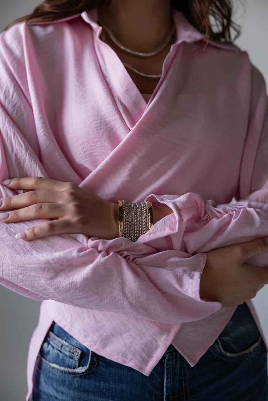 Blush Wrap Linen Top - Haven Charm Egypt