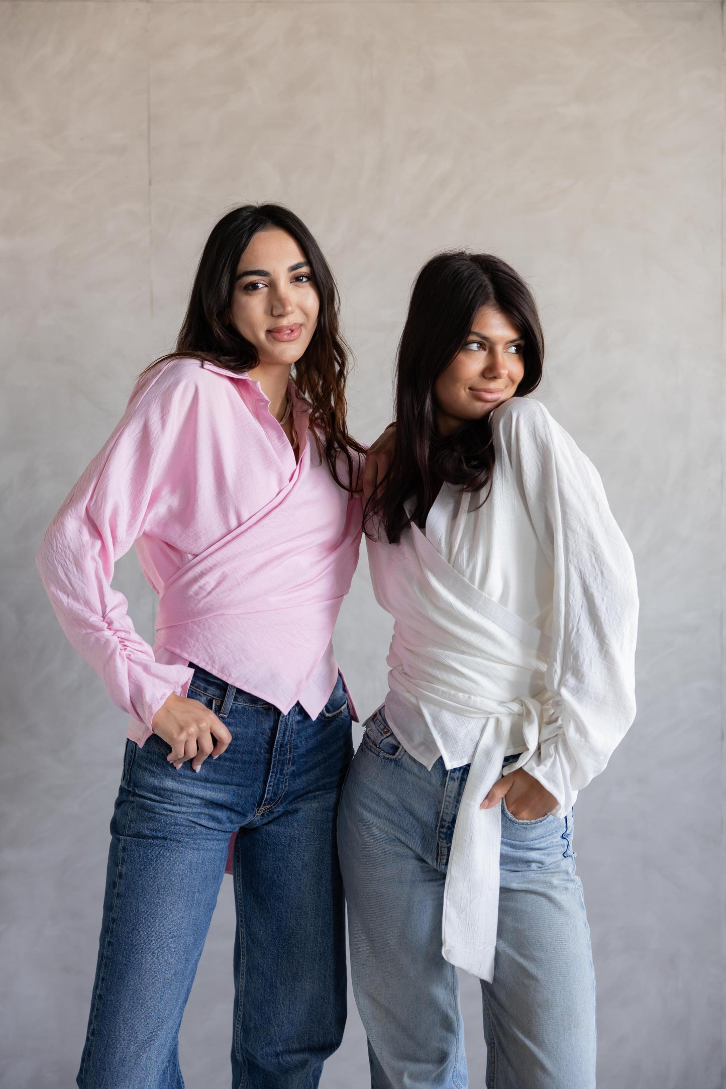 Blush Wrap Linen Top - Haven Charm Egypt