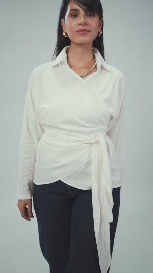 Mira Wrap Blouse